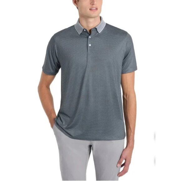 NEW Hickey Freeman Men's XXL Golf Polo Shirt Moisture Wicking UPF 50+ 4-Gray - Picture 1 of 7
